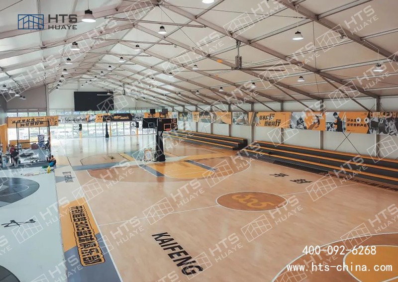 超2000平方的體育篷房館籃球，搭建周期在1周之內