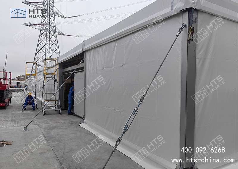 無需復雜地基，現(xiàn)場無加工作業(yè)，選簡易戶外倉庫篷房更高效
