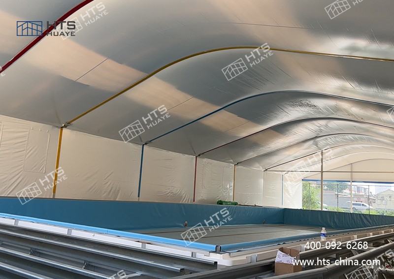 華燁建筑科技：為高校打造專屬桃子型游泳池篷房